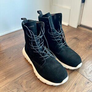 CU4TRO Ninja Black Suede Boots - Mens Size 11